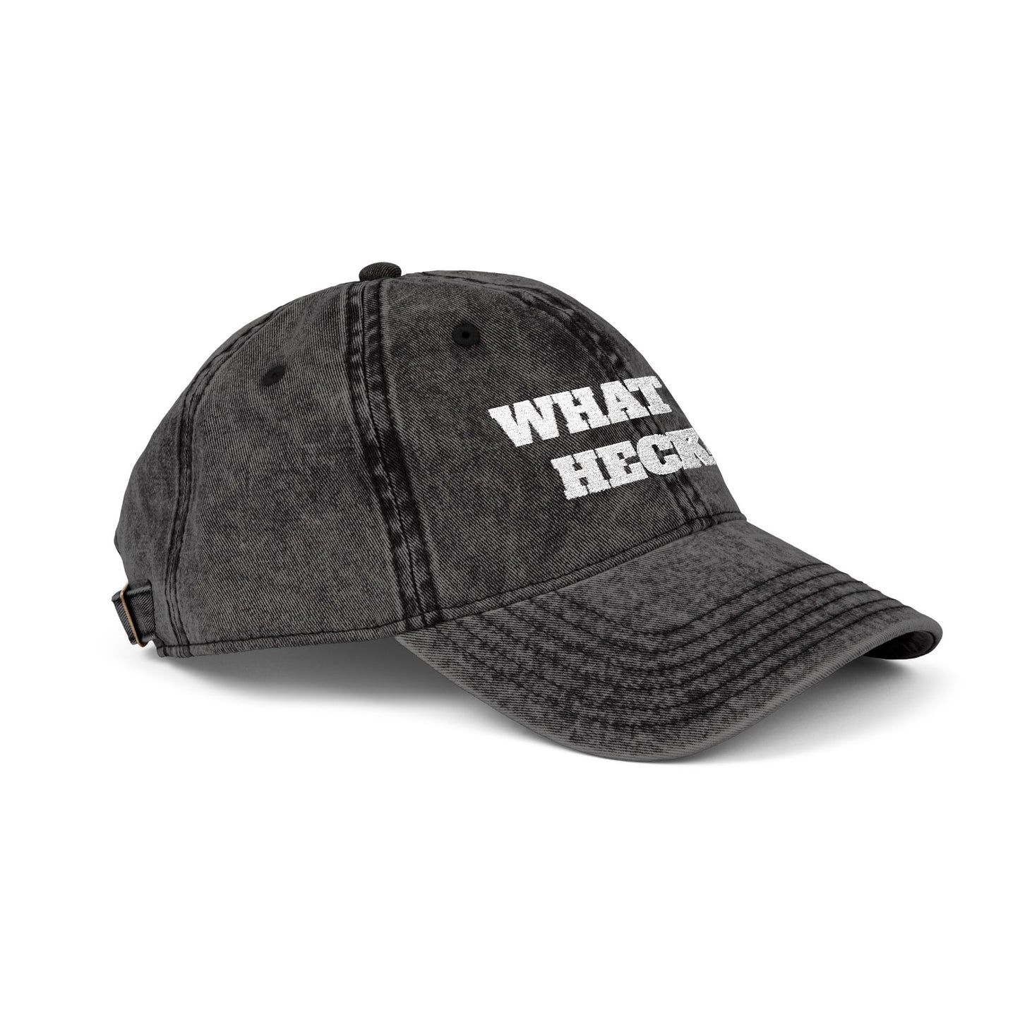 WHAT DA HECK!? Cap | Vintage Embroidered Distressed Baseball Hat