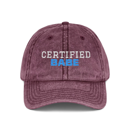 Certified Babe Vintage Embroidered Cap