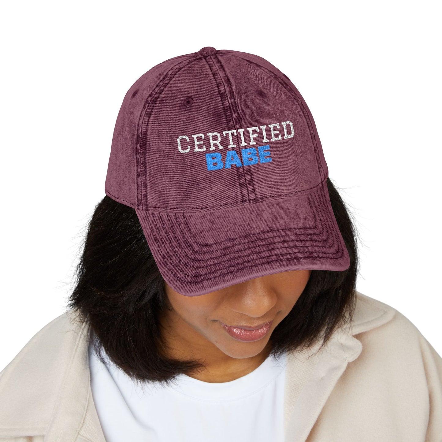 Certified Babe Vintage Embroidered Cap